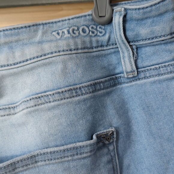 Vigoss Jeans Womens 24 Marley Skinny Distressed Light Wash - Picture 5 of 12